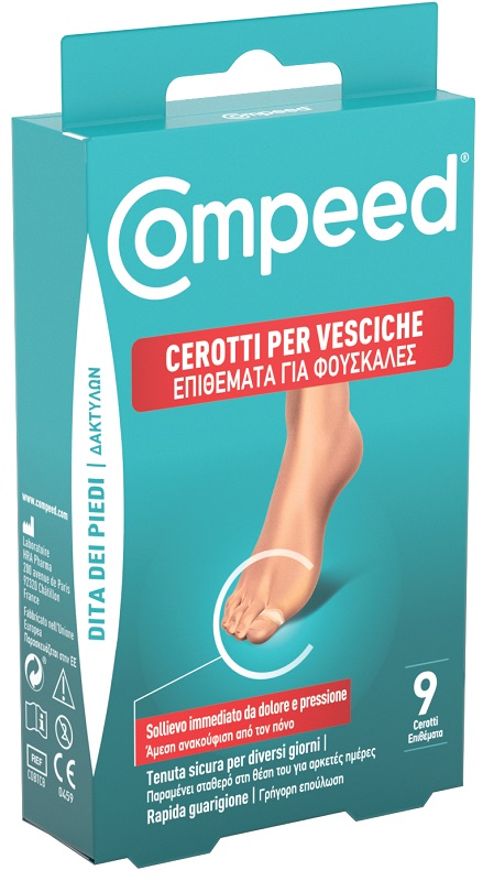 COMPEED CEROTTO VESCICHE DITA DEI PIEDI 9 PEZZI CARTON - Farmacia Murachelli Di Putelli dr. Giovanni