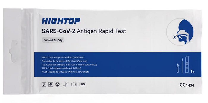 TEST ANTIGENICO RAPIDO COVID-19 HIGHTOP AUTODIAGNOSTICO DETERMINAZIONE QUALITATIVA ANTIGENI SARS-COV-2 IN TAMPONI NASALI MEDIANTE IMMUNOCROMATOGRAFIA - Farmacia Murachelli Di Putelli dr. Giovanni