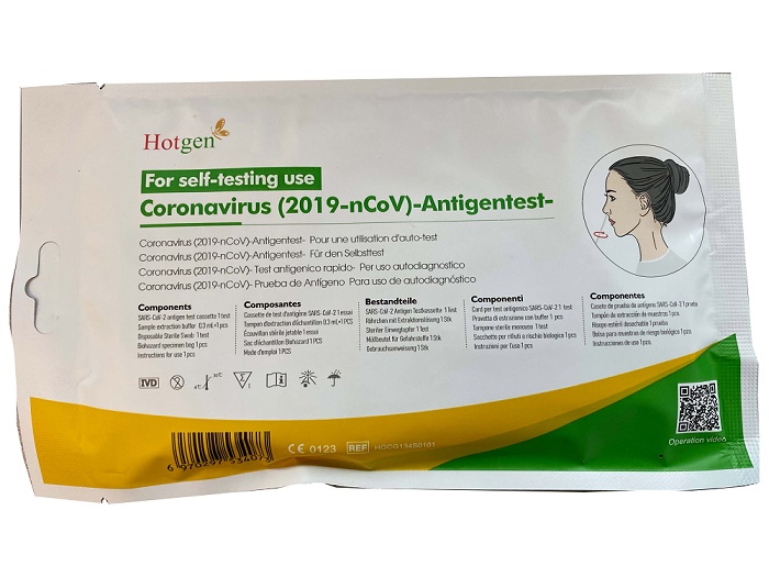 TEST ANTIGENICO RAPIDO COVID-19 HOTGEN AUTODIAGNOSTICO DETERMINAZIONE QUALITATIVA ANTIGENI SARS-COV-2 IN TAMPONI NASALI MEDIANTE IMMUNOCROMATOGRAFIA - Farmacia Murachelli Di Putelli dr. Giovanni