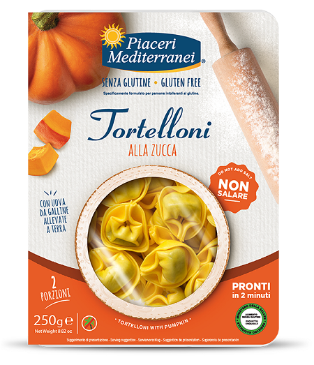 PIACERI MEDITERRANEI TORTELLONI ZUCCA 250 G - Farmacia Murachelli Di Putelli dr. Giovanni