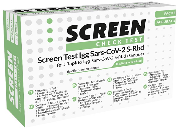 SCREEN TEST SIEROLOGICO RAPIDO AUTODIAGNOSTICO COVID-19 ANTICORPI IGG SARS-COV-2 NEL SANGUE SCREEN - Farmacia Murachelli Di Putelli dr. Giovanni