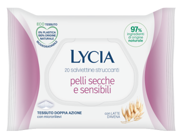 LYCIA SALVIETTINE STRUCCANTI PELLI SECCHE E SENSIBILI 20 PEZZI - Farmacia Murachelli Di Putelli dr. Giovanni