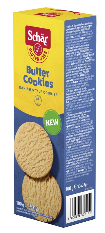 SCHAR BUTTER COOKIES BISCOTTI DI PASTAFROLLA 3 PORZIONI DA 33 G - Farmacia Murachelli Di Putelli dr. Giovanni