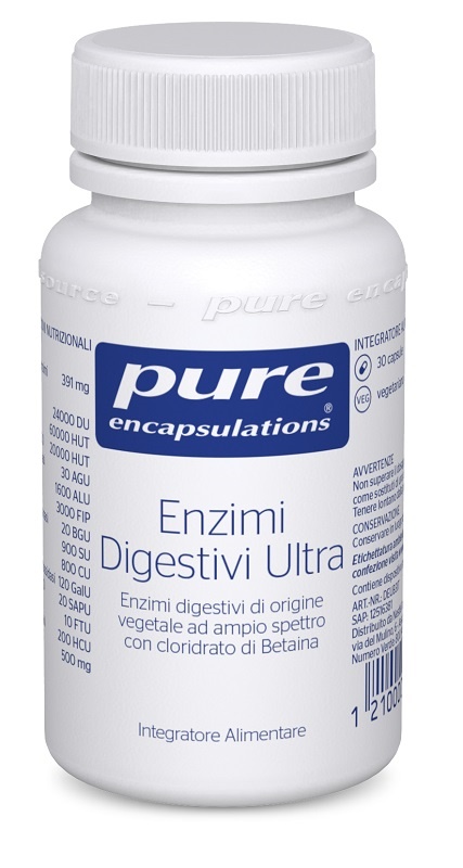 PURE ENCAPSULATIONS ENZIMI DIGESTIVI ULTRA 30 CAPSULE - Farmacia Murachelli Di Putelli dr. Giovanni
