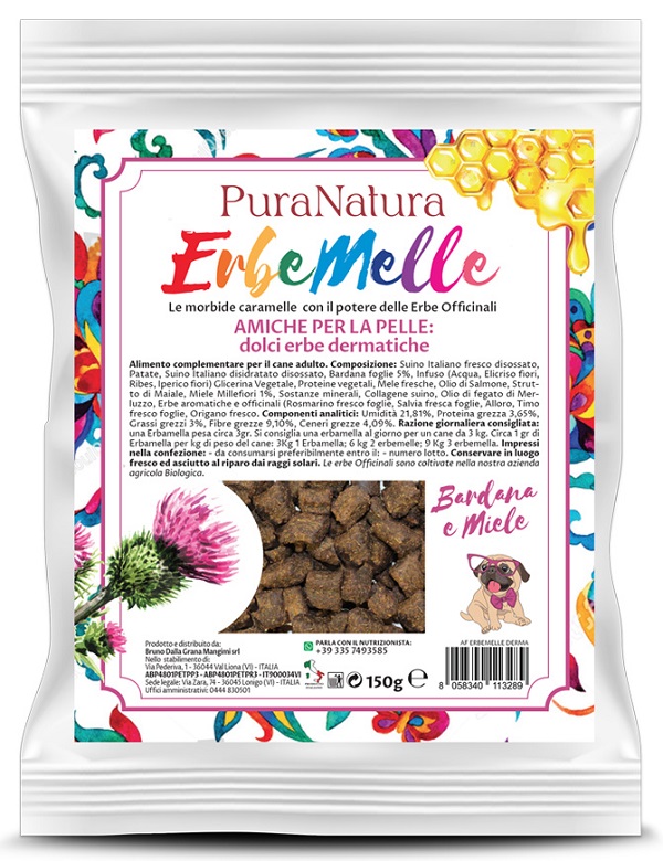 PURANATURA ERBEMELLE AMICHE PER LA PELLE DOLCI ERBE DERMATICHE CARAMELLE MORBIDE 150 G - Farmacia Murachelli Di Putelli dr. Giovanni