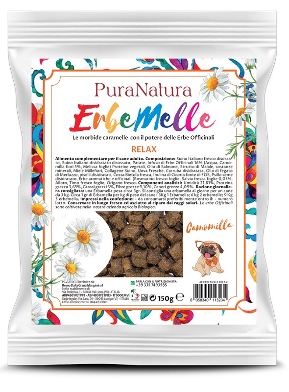 PURANATURA ERBEMELLE RELAX CARAMELLE MORBIDE 150 G - Farmacia Murachelli Di Putelli dr. Giovanni
