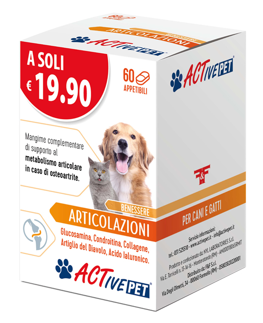 ACTIVE PET ARTICOLAZIONI 60 COMPRESSE - Farmacia Murachelli Di Putelli dr. Giovanni