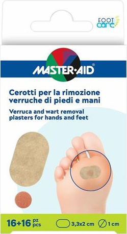 CEROTTO VERRUCHE MASTER-AID FOOTCARE PIEDI/MANI 16 PEZZI E4 - Farmacia Murachelli Di Putelli dr. Giovanni