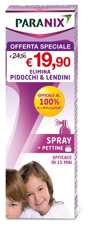 TRATTAMENTO SPRAY PIDOCCHI E LENDINI PARANIX 100 ML + PETTINE TAGLIO PREZZO - Farmacia Murachelli Di Putelli dr. Giovanni
