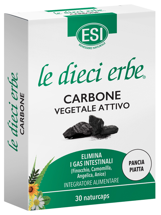 ESI LE DIECI ERBE CARBONE VEGETALE ATTIVO 30 NATURCAPS - Farmacia Murachelli Di Putelli dr. Giovanni