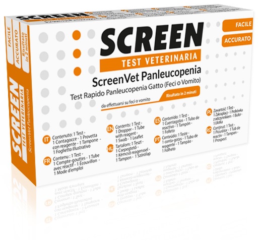 SCREENVET TEST RAPIDO VETERINARIA PANLEUCOPENIA FECI/VOMITO GATTO - Farmacia Murachelli Di Putelli dr. Giovanni