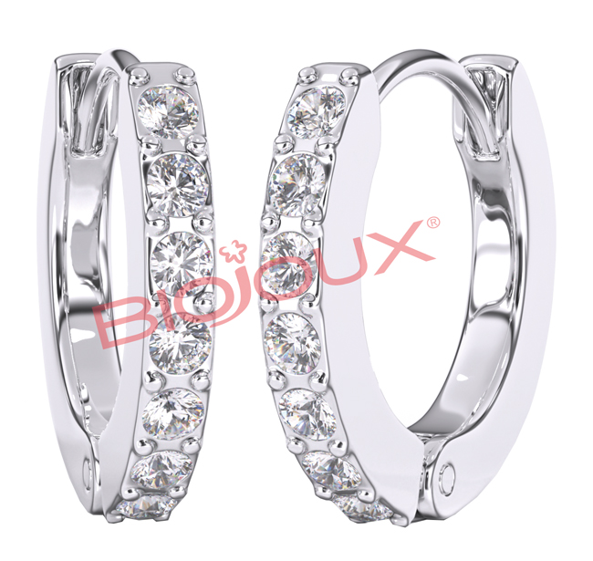 BJT727 ORECCHINI WHITE CRYSTAL STAINLESS STEEL - Farmacia Murachelli Di Putelli dr. Giovanni