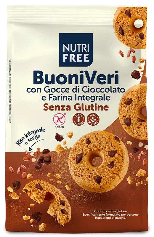 NUTRIFREE BUONI VERI CON GOCCE DI CIOCCOLATO 250 G - Farmacia Murachelli Di Putelli dr. Giovanni