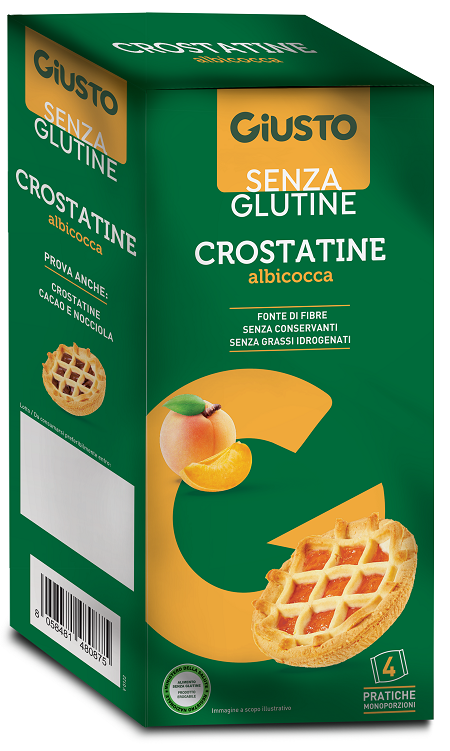 GIUSTO SENZA GLUTINE CROSTATINA ALBICOCCA 4 PEZZI DA 45 G - Farmacia Murachelli Di Putelli dr. Giovanni