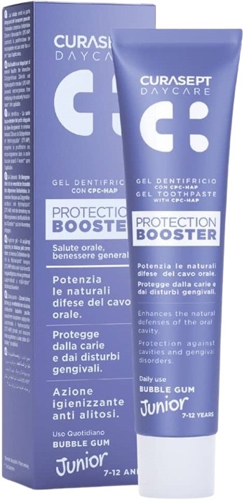 CURASEPT DAYCARE DENTIFRICIO PROTECTION BOOSTER JUNIOR 50 ML - Farmacia Murachelli Di Putelli dr. Giovanni