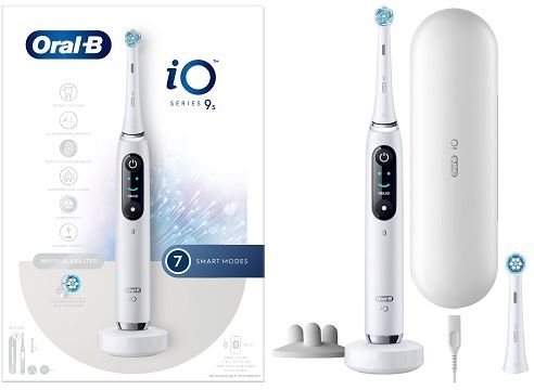 ORAL-B IO 9 WHITE SPAZZOLINO ELETTRICO + 2 REFILL TESTINE CON CUSTODIA DA VIAGGIO - Farmacia Murachelli Di Putelli dr. Giovanni