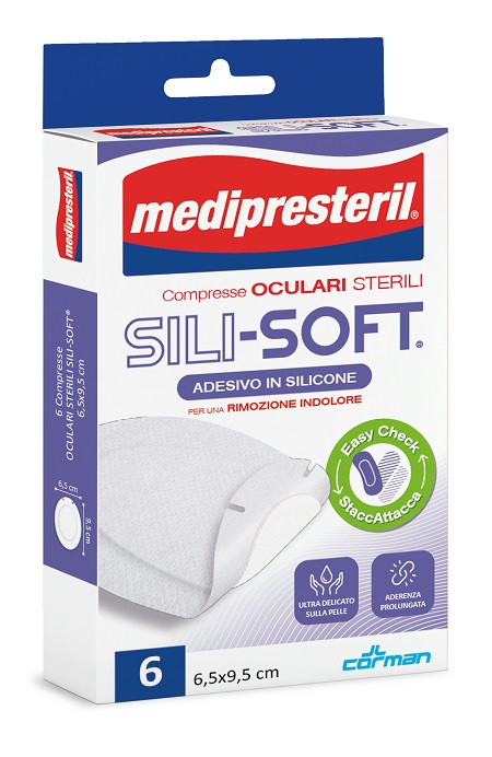 MEDIPRESTERIL COMPRESSA OCULARE ADESIVE WHITE SILICON 6 PEZZI - Farmacia Murachelli Di Putelli dr. Giovanni