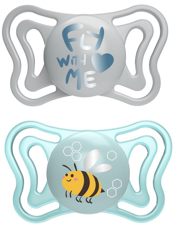 CHICCO SUCCHIETTO LIGHT AZZURRO SILICONE 2-6M 2 PEZZI - Farmacia Murachelli Di Putelli dr. Giovanni