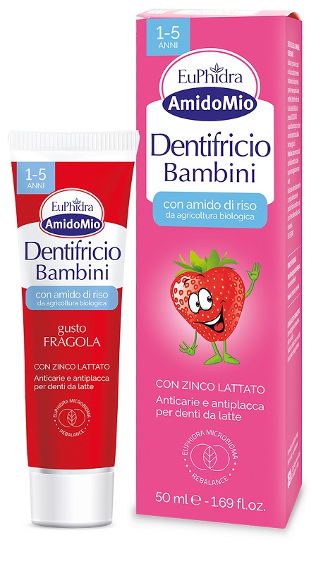 EUPHIDRA AMIDOMIO DENTIFRICIO FRAGOLA 1-5 ANNI 50 ML - Farmacia Murachelli Di Putelli dr. Giovanni