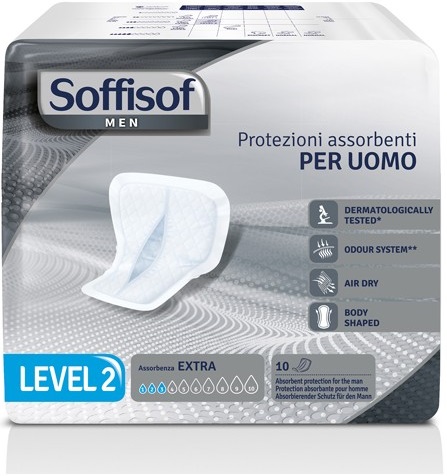 PANNOLONE PER INCONTINENZA SAGOMATO SOFFISOF MEN LEVEL 2 10 PEZZI - Farmacia Murachelli Di Putelli dr. Giovanni