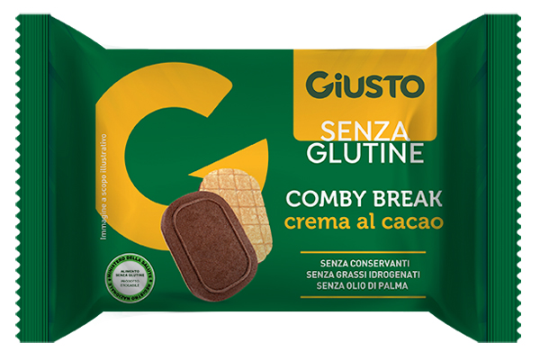 GIUSTO SENZA GLUTINE COMBY BREAK CREMA CACAO 26 G - Farmacia Murachelli Di Putelli dr. Giovanni