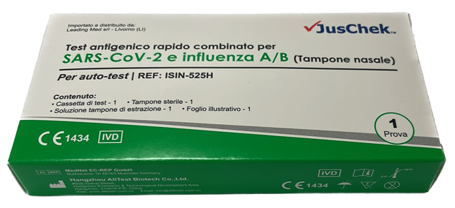 TEST ANTIGENICO RAPIDO COVID-19 ALLTEST AUTODIAGNOSTICO DETERMINAZIONE QUALITATIVA ANTIGENI SARS-COV-2 E INFLUENZA A+B IN TAMPONI NASALI MEDIANTE IMMUNOCROMATOGRAFIA - Farmacia Murachelli Di Putelli dr. Giovanni