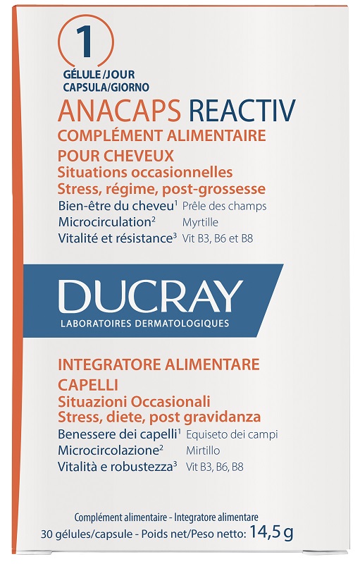 ANACAPS REACTIV CAPELLI SITUAZIONE OCCASIONALE 30 CAPSULE - Farmacia Murachelli Di Putelli dr. Giovanni
