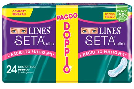 LINES SETA ULTRA ASSORBENTI ANATOMICO VP DWCT 24 PEZZI - Farmacia Murachelli Di Putelli dr. Giovanni