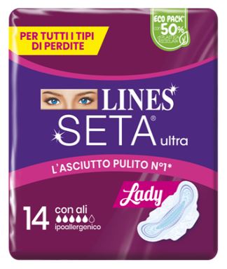 LINES SETA ULTRA ASSORBENTI LADY ALI CP 14 PEZZI - Farmacia Murachelli Di Putelli dr. Giovanni