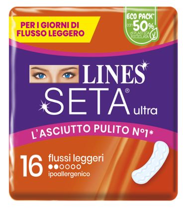 LINES SETA ULTRA ASSORBENTI LEGGERO CP 16 PEZZI - Farmacia Murachelli Di Putelli dr. Giovanni