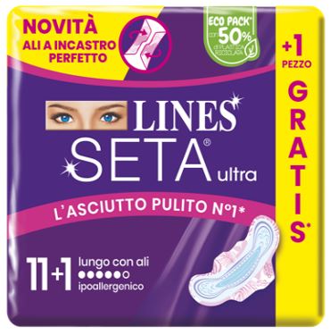 LINES SETA ULTRA ASSORBENTI LUNGO ALI CP 11+1 PEZZI - Farmacia Murachelli Di Putelli dr. Giovanni