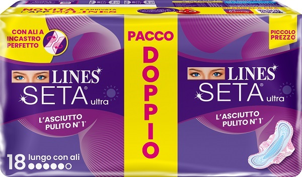 LINES SETA ULTRA ASSORBENTI LUNGO VP DWCT 18 PEZZI - Farmacia Murachelli Di Putelli dr. Giovanni
