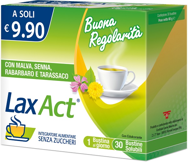 LAX ACT 30 BUSTINE SOLUBILI SENZA ZUCCHERI - Farmacia Murachelli Di Putelli dr. Giovanni