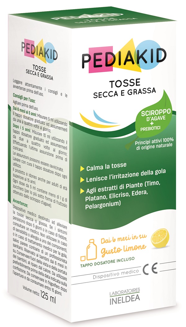 PEDIAKID TOSSE SECCA E GRASSA SCIROPPO 125 ML - Farmacia Murachelli Di Putelli dr. Giovanni