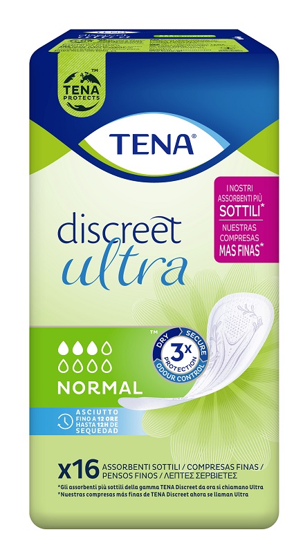 PANNOLONE SAGOMATO TENA DISCREET ULTRA NORMAL 16 PEZZI - Farmacia Murachelli Di Putelli dr. Giovanni