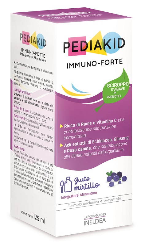 PEDIAKID IMMUNO FORTE SCIROPPO 125 ML - Farmacia Murachelli Di Putelli dr. Giovanni