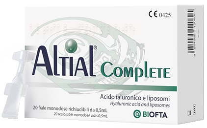 SOLUZIONE OFTALMICA LUBRIFICANTE ALTIAL COMPLETE 4 STRIP DA 5 FLACONI DA 0,5 ML - Farmacia Murachelli Di Putelli dr. Giovanni