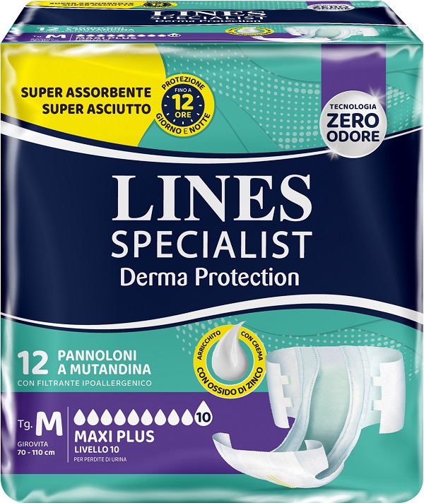 PANNOLONE MUTANDINA LINES SPECIALIST DERM AP M 12 PEZZI - Farmacia Murachelli Di Putelli dr. Giovanni