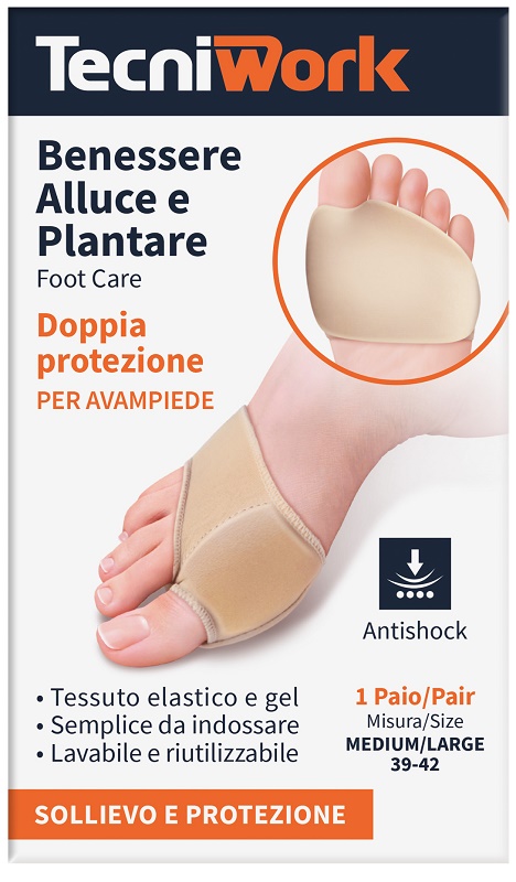 CUSCINETTO DOPPIA PROTEZIONE ALLUCE E PLANTARE M/L 1 PAIO - Farmacia Murachelli Di Putelli dr. Giovanni