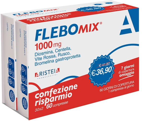 FLEBOMIX 1000 MG 60 COMPRESSE BI-PACK - Farmacia Murachelli Di Putelli dr. Giovanni