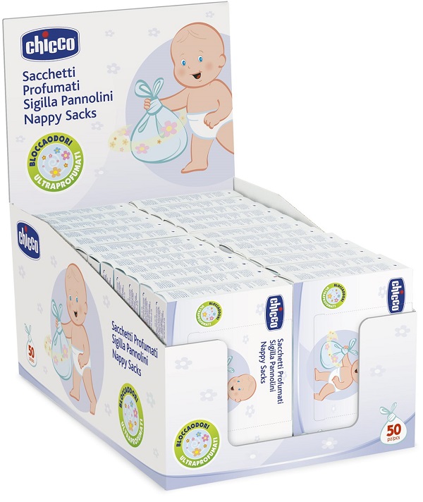 CHICCO SACCHETTI PROFUMATI PANNOLINI 50 PEZZI - Farmacia Murachelli Di Putelli dr. Giovanni