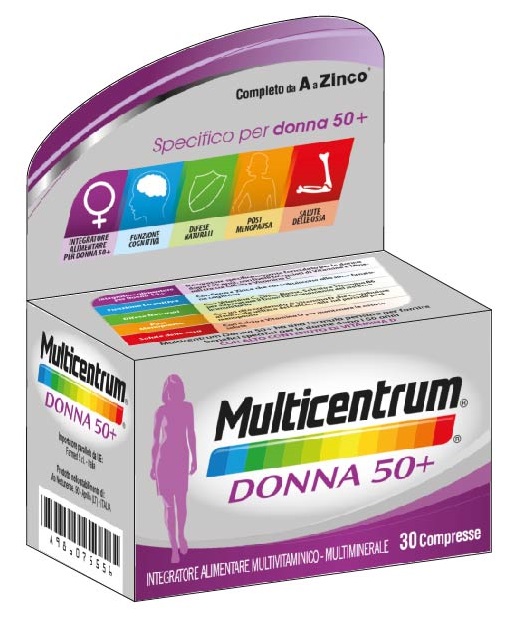 MULTICENTRUM DONNA 50+ 30 COMPRESSE - Farmacia Murachelli Di Putelli dr. Giovanni