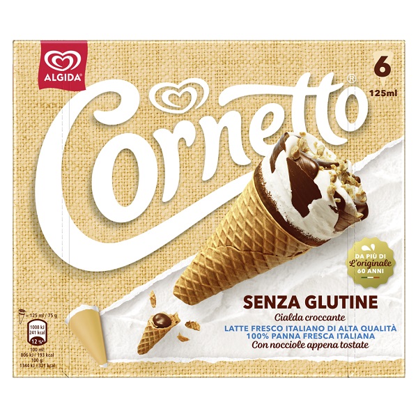 ALGIDA CORNETTO SENZA GLUTINE 6 PEZZI DA 75 G - Farmacia Murachelli Di Putelli dr. Giovanni