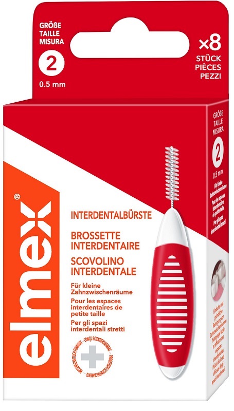 ELMEX INTERDENTAL BRUSH RED 0,5MM 8 PEZZI - Farmacia Murachelli Di Putelli dr. Giovanni
