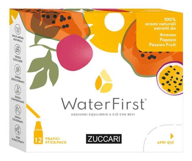 WATER FIRST ANANAS-PAPAYA-PASSION FRUIT 12 STICK PACK - Farmacia Murachelli Di Putelli dr. Giovanni