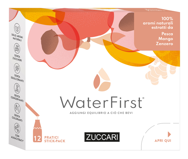 WATER FIRST PESCA-MANGO-ZENZERO 12 STICK PACK - Farmacia Murachelli Di Putelli dr. Giovanni