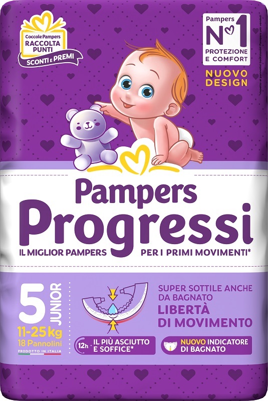 PAMPERS PROGRESSI JUNIOR 18 PEZZI - Farmacia Murachelli Di Putelli dr. Giovanni