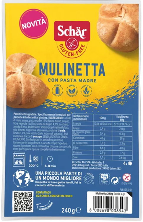 SCHAR MULINETTA 4 PEZZI DA 60 G - Farmacia Murachelli Di Putelli dr. Giovanni