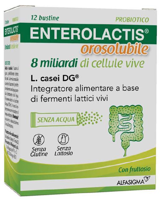 ENTEROLACTIS OROSOLUBILE 12 BUSTINE 8 MILIARDI DI CELLULE VIVE - Farmacia Murachelli Di Putelli dr. Giovanni
