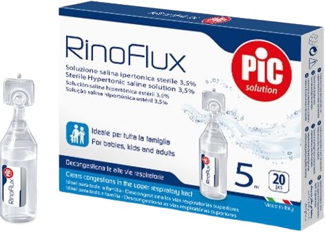 RINOFLUX SOLUZIONE IPERTONICA NASALE PIC 20 FIALE 5 ML - Farmacia Murachelli Di Putelli dr. Giovanni